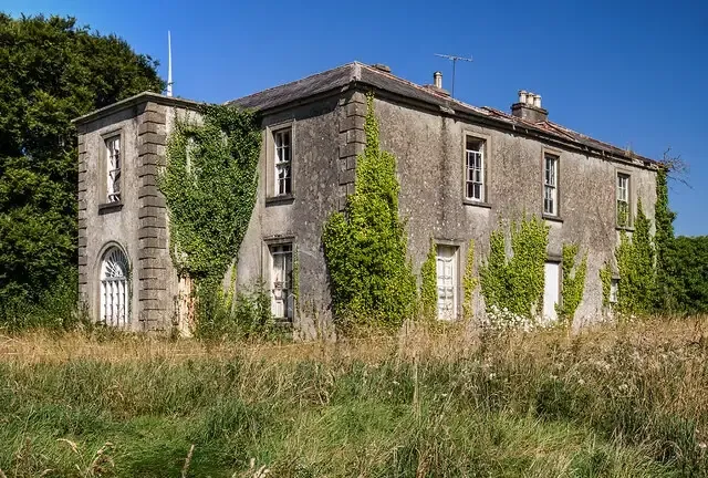 An ivy-covered country house